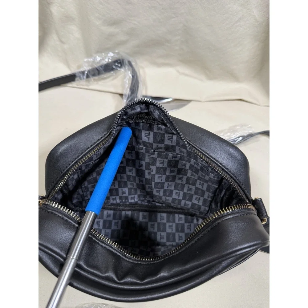 NWT London Fog Quilted 100th Anniversary Black Lexi Nylon Cross Body Purse/Bag